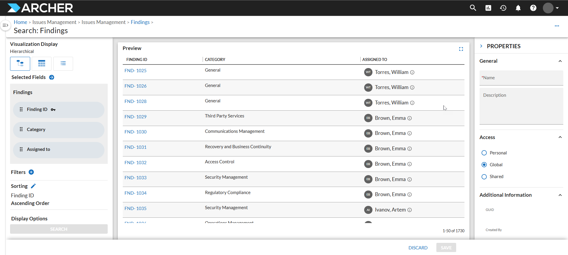 Screenshot of NGX advanced search UI. 